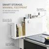 YAMAZAKI Home Sliding Drawer Seasoning Rack  Pull Out Spice Rack for Countertop, Steel Kitchen Organizer with Magnetic Panels, Modern Spice Storage Drawer, White, Easy Access Design view 3