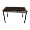 QHYDZ 5-Piece Kitchen Dining Table Set for Dining Room,Compact Space with Faux Marble Top - Black,Dinning Set,Table&4 Chairs-Black view 3