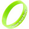 Krcooky Custom Rubber Bracelet 1/10/30/50/100 ct Personalized Silicone Wristbands Customizable Debossed for Motivation, Events, Gifts, Promotions, Party, Awareness (Light Green, Adult/8) view 1