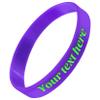 Krcooky Custom Rubber Bracelet 1/10/30/50/100 ct Personalized Silicone Wristbands Customizable Debossed for Motivation, Events, Gifts, Promotions, Party, Awareness (Purple, Adult/8) view 1
