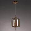 CFLNYC Lmparas de techo colgantes modernas, luz de Noche nrdica, lmpara de araa de Cristal mbar con arte de personalidad de lnea Larga de lujo(A-Smoky Grey) view 3