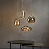 CFLNYC Lmparas de techo colgantes modernas, luz de Noche nrdica, lmpara de araa de Cristal mbar con arte de personalidad de lnea Larga de lujo(A-Smoky Grey) view 4