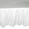Silver Cotton Hotel Luxury Bedding Dust Ruffle Striped Bedskirt 1000-TC, 100% Egyptian Cotton, with Split Corners 26 Inch Drop Queen Size, White Striped view 3