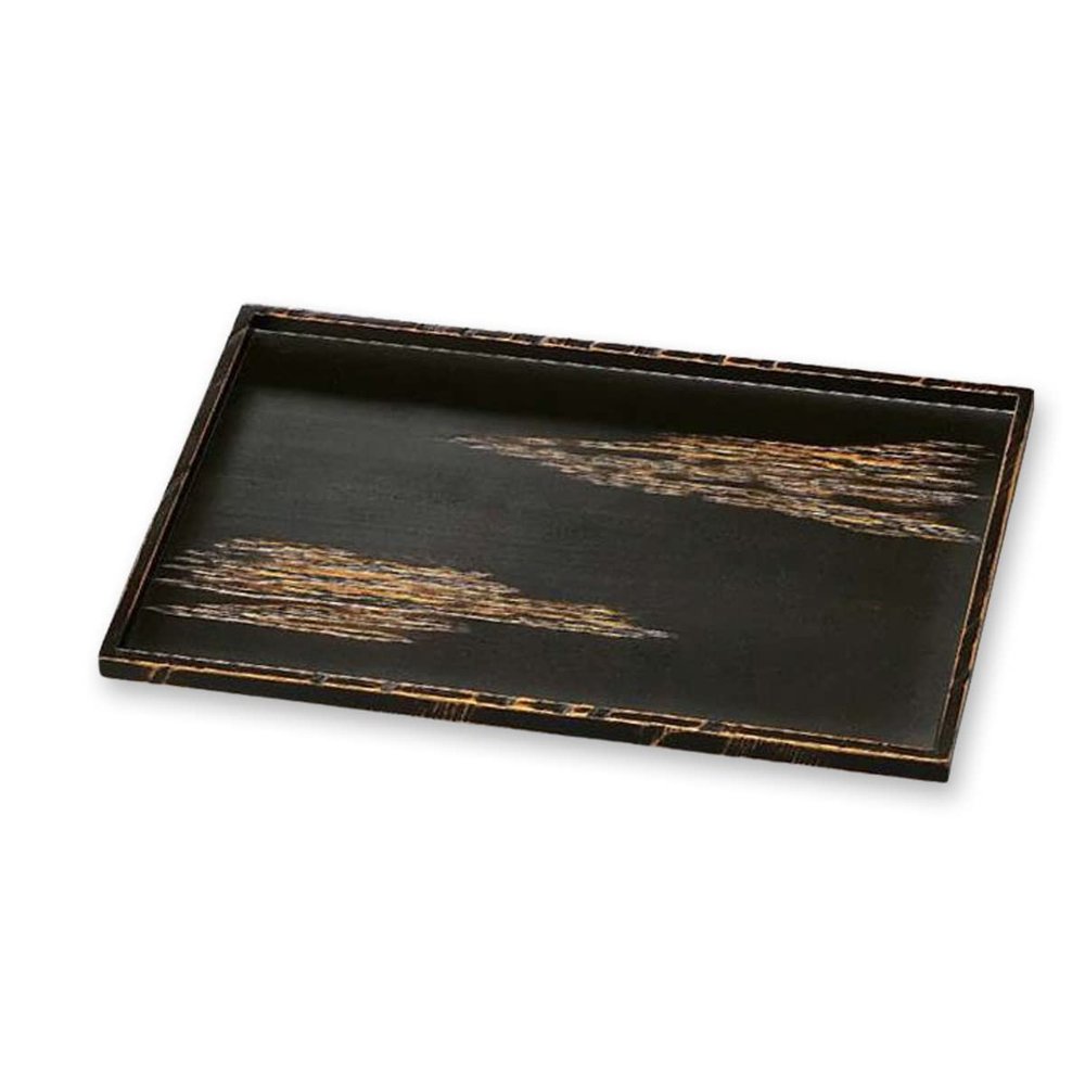 J-Kitchens Obon Tray, Wood, Long Angle, Gokamen Bon, Tortoise Shell Cloud, Shaku 3, Made in Japan
