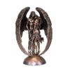 BEAUTIFUL GREEK STATUES Guardian Angel Protecting Woman Man Bronze Finish Statue 11 Inches view 1