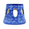 Polmedia Polish Pottery Heater - Wild Blue Pattern Handmade in Boleslawiec Poland + Certificate of Authenticity view 2