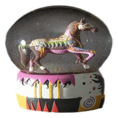 Ebros Gift Trail of Painted Ponies Western Praire Horizon Tribal Geometry Symbols and Landscape Horse Glitter Water Globe 5.25" Tall Farmhouse Ranch Cabin Country Snow Globes Collectible Figurine