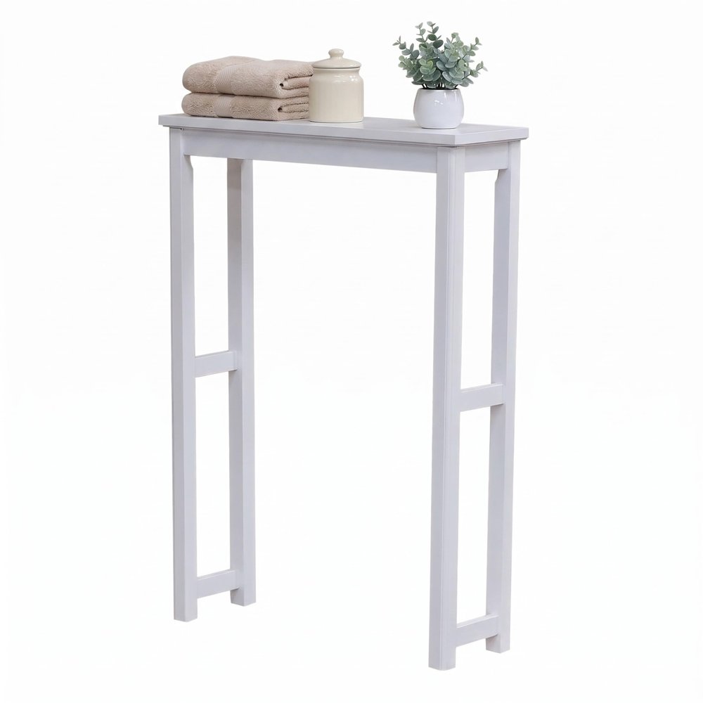 Alaterre Furniture Dorset Over-the-Toilet Storage Shelf, White, 27x9x37