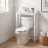 Alaterre Furniture Dorset Over-the-Toilet Storage Shelf, White, 27x9x37 view 2