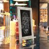 EMMA + OLIVER Burke Tabletop Chalkboard - Weathered Frame - Magnetic Drawing Surface - Folding Legs - Can be Wall Mounted - 9.5"x14" - Easy to Clean - Set of 10 view 3