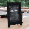 Merrick Lane Canterbury 10 Pack Tabletop Magnetic Chalkboards - Torched Wood Finish - 9.5" x 14" - Metal Folding Legs - Hanging Message Board - Counter Memo Board view 1
