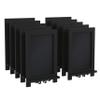 Merrick Lane Canterbury 10 Pack Tabletop Magnetic Chalkboards - Torched Wood Finish - 9.5" x 14" - Metal Folding Legs - Hanging Message Board - Counter Memo Board view 2