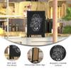 Merrick Lane Canterbury 10 Pack Tabletop Magnetic Chalkboards - Torched Wood Finish - 9.5" x 14" - Metal Folding Legs - Hanging Message Board - Counter Memo Board view 4
