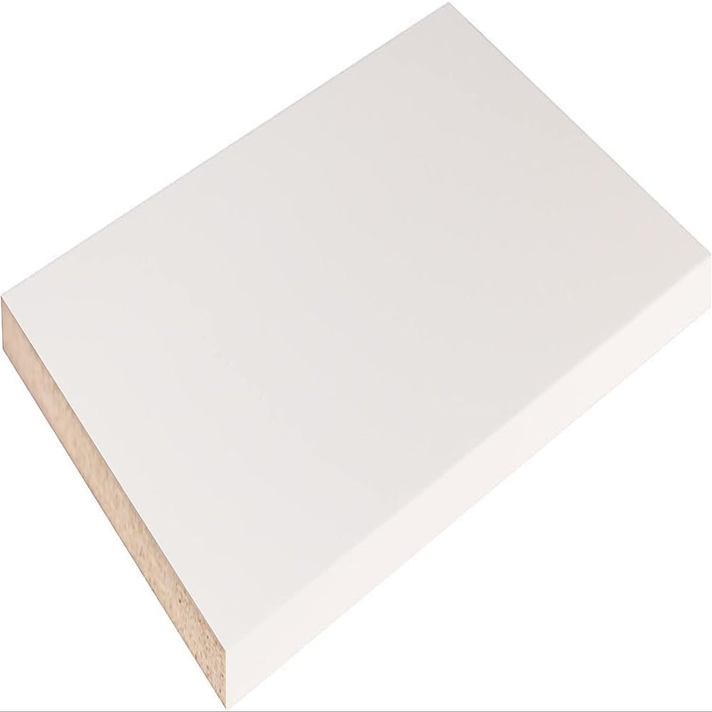 White Cabinet Shelves, Melamine 1/2'' Thick, Custom, Cut to Size. (9' Depth x 11'' Length)