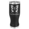 LaserGram 14oz Vacuum Insulated Pilsner Mug, Swallowtail Butterfly, Personalized Engraving Included (Black) view 1