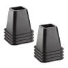 Simplify 2 Pack 6 inch 4 Pack Bed Risers | Raises Bed 6 Inches | Bedroom Storage | Easy to Use | Black view 1