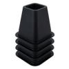 Simplify 2 Pack 6 inch 4 Pack Bed Risers | Raises Bed 6 Inches | Bedroom Storage | Easy to Use | Black view 2