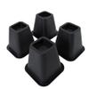 Simplify 2 Pack 6 inch 4 Pack Bed Risers | Raises Bed 6 Inches | Bedroom Storage | Easy to Use | Black view 3