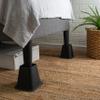 Simplify 2 Pack 6 inch 4 Pack Bed Risers | Raises Bed 6 Inches | Bedroom Storage | Easy to Use | Black view 4