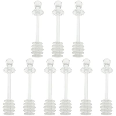 9 Pcs Honey Stick Honey Dispensing Tool Honey Jar Accessory Acrylic Jam Stir Sticks Honey Stirrer Kitchen Accessory Honey Taking Tools Honey Rods Honey Dispense Stick
