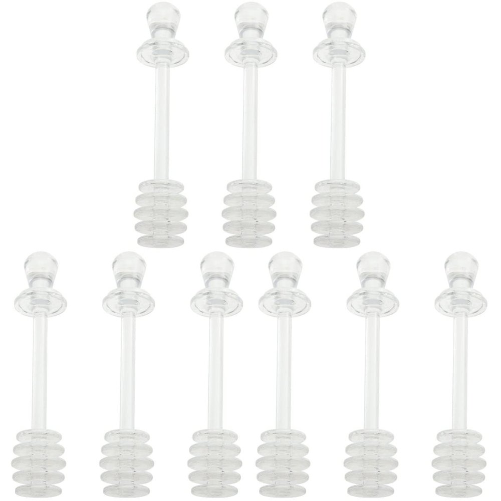 9 Pcs Honey Stick Honey Dispensing Tool Honey Jar Accessory Acrylic Jam Stir Sticks Honey Stirrer Kitchen Accessory Honey Taking Tools Honey Rods Honey Dispense Stick