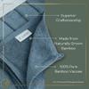 Tidal Blue Facial Washcloths Set of 6 Soft Cloths 10 x 10 100% Viscose Derived from Bamboo Spa-Like Feel Silky Face Cloth for Skin Cleansing view 2
