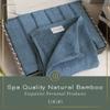 Tidal Blue Facial Washcloths Set of 6 Soft Cloths 10 x 10 100% Viscose Derived from Bamboo Spa-Like Feel Silky Face Cloth for Skin Cleansing view 4