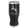 LaserGram 14oz Vacuum Insulated Pilsner Mug, Deer, Personalized Engraving Included (Black) view 1