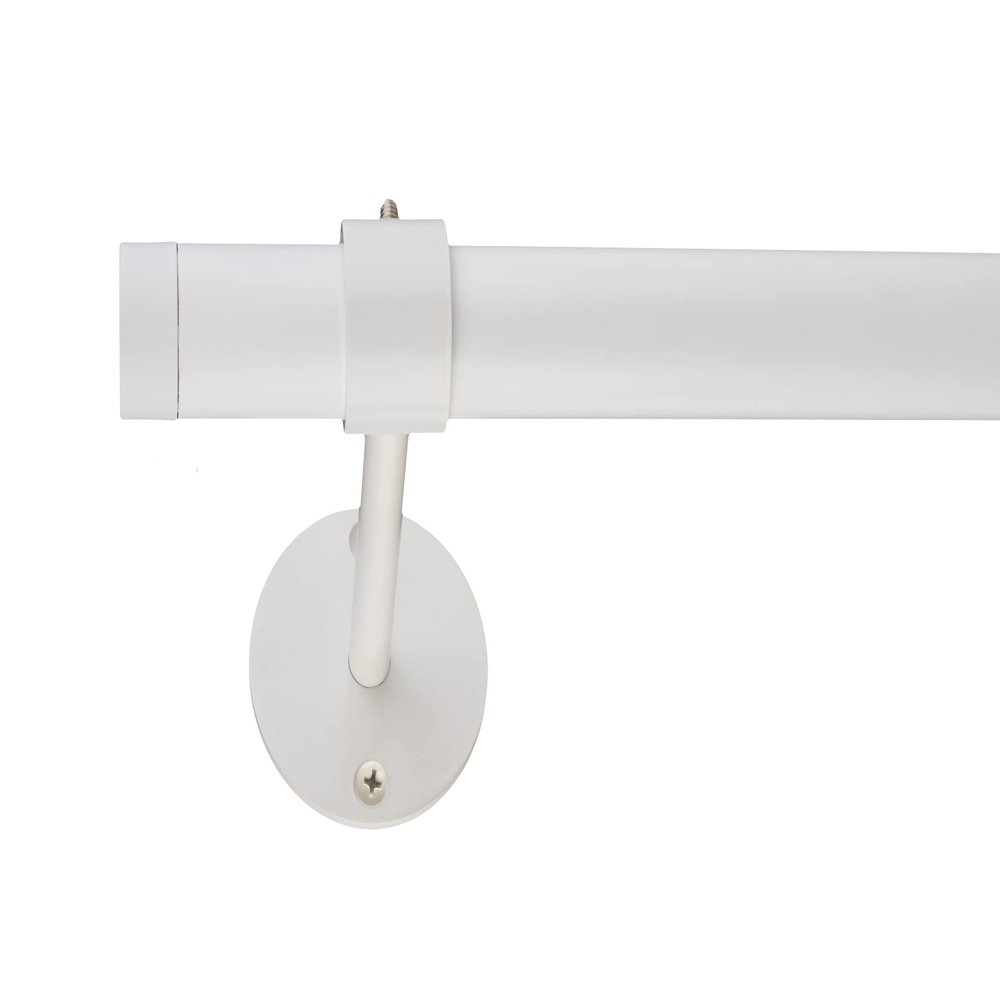 Fairmount 1" Cap Rod Set 72-144" White