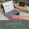 Loran Silver Grey Washcloths Set of 6 Soft Facial Cloths 10 x 10 100% Viscose Derived from Bamboo Spa-Like Feel Silky Face Cloth for Skin Cleansing view 4