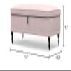 comfortly Bench Slipcover Replacement Hand Made Compatible with STOCKSUND Bench - Covers ONLY (Cashmere Blends - Flamingo) view 4