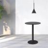 Galagold Round Bar and Pub Table, Iron Top Modern Style Standing Circular Cocktail Table Suitable for Living Room, Restaurant Bistro Table (Color : Matte Black, Size : Dia 40.5cm(16")) view 2