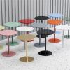Galagold Round Bar and Pub Table, Iron Top Modern Style Standing Circular Cocktail Table Suitable for Living Room, Restaurant Bistro Table (Color : Matte Black, Size : Dia 40.5cm(16")) view 4