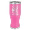 LaserGram 14oz Vacuum Insulated Pilsner Mug, African Elephant, Personalized Engraving Included (Pink) view 1