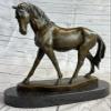 EUROPEAN BRONZE Handcrafted Bronze Sculpture Sale Base Marble Horse Arabian Lost Wax Art Handmade Gift Home Bronze Statue view 1