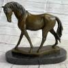 EUROPEAN BRONZE Handcrafted Bronze Sculpture Sale Base Marble Horse Arabian Lost Wax Art Handmade Gift Home Bronze Statue view 2