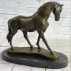 EUROPEAN BRONZE Handcrafted Bronze Sculpture Sale Base Marble Horse Arabian Lost Wax Art Handmade Gift Home Bronze Statue view 3