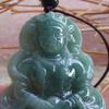 gojade Certified Green Burma 100% Natural A Jade Jadeite Pendant Guanyin Kwan Yin Lotus Flower Necklace 548737 GS view 3