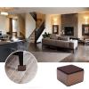 4 Pcs Bed Risers and Furniture Risers Square, 2.36 x 2.36 x 1.2 Inch Heavy Duty Self-Adhesive Couch Table Risers, Adds 1.2" Height to Solid Steel Sofa Lift (Brown Square) view 2