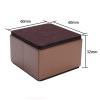 4 Pcs Bed Risers and Furniture Risers Square, 2.36 x 2.36 x 1.2 Inch Heavy Duty Self-Adhesive Couch Table Risers, Adds 1.2" Height to Solid Steel Sofa Lift (Brown Square) view 3
