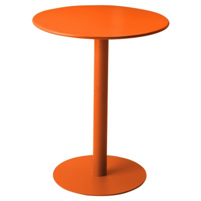Galagold Round Bar and Pub Table, Iron Top Modern Style Standing Circular Cocktail Table Suitable for Living Room, Restaurant Bistro Table (Color : Orange, Size : Dia 48cm(18.8"))
