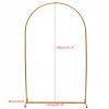 TFCFL Gold Wedding Arches Backdrop,Metal Wedding Event Party Props DIY Decoration,Balloon Archway Frame Backdrop Stand with Mesh for Wedding Decorations Party Supplies (Gold) view 4