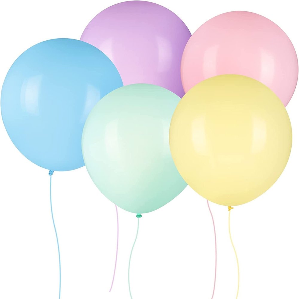 10 Pack 18 Inches Macaron Assorted Rainbow Balloons for Birthday Baby Shower Party Decoration (Pink)