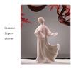 UNNS Small Bonsai Artificial Tree Decoration Artificial Red Maple Leaf Ceramic Statue of Little Monk Rockery Bonsai of Welcome Pine in Zen Living Room Artificial Potted Plants view 3
