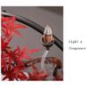 UNNS Small Bonsai Artificial Tree Decoration Artificial Red Maple Leaf Ceramic Statue of Little Monk Rockery Bonsai of Welcome Pine in Zen Living Room Artificial Potted Plants view 4