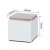4 Pcs Bed Risers and Furniture Risers Square, 2.36 x 2.36 x 2.05 Inch Heavy Duty Self-Adhesive Couch Table Risers, Adds 2.05" Height to Solid Steel Sofa Lift (White Square) view 3