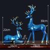 1 Pair Resin Sitting Standing Deer Statues Nordic Style Elk Figurine Deer Sculpture for Christmas Home Office Tabletop Decoration - Blue view 3