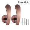2PCS Wall Mounted Retro Metal Curtain Holder Holdback with 2pcs Tie Back Wall Hanger Hold Home Decor Curtain Accessories,Rose Gold,1 Pair(2 Pcs) view 2