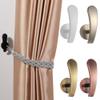 2PCS Wall Mounted Retro Metal Curtain Holder Holdback with 2pcs Tie Back Wall Hanger Hold Home Decor Curtain Accessories,Rose Gold,1 Pair(2 Pcs) view 3