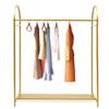Clothing Garment Rack Metal Cloth Hanger Rack Stand Freestanding Closet Organizer and Storage Clothes Rack Closet Garments Shelf Clothes Drying Rack with Lower Storage Shelf for Boxes Shoes Boots view 1